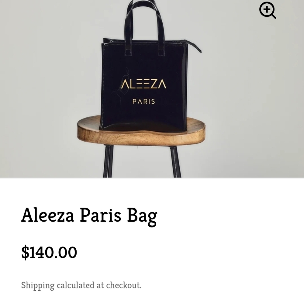 Aleeza Paris Black Tote Bag